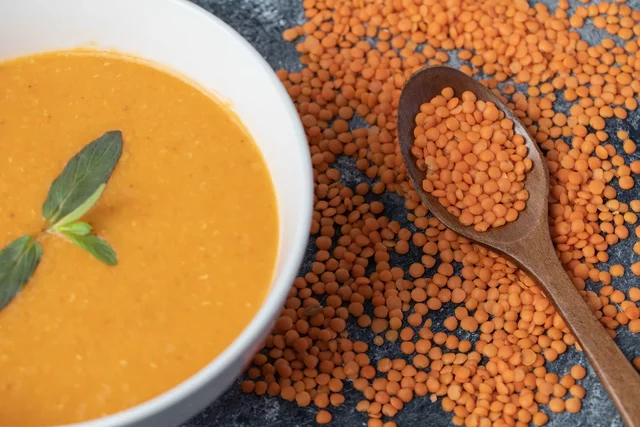 Bezlepková polievka z červenej šošovice Bezlepková polievka z červenej šošovice