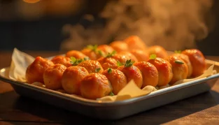 Domáce zemiakové krokety so syrom pečené v rúre