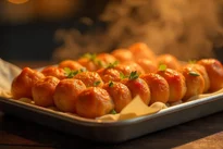 Domáce zemiakové krokety so syrom pečené v rúre Domáce zemiakové krokety so syrom pečené v rúre