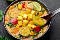 Halloumi kari s vegetou bez glutamanu Halloumi kari s vegetou bez glutamanu