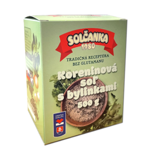Koreninová soľ s bylinkami na ochutenie masových pokrmov Solčanka