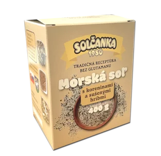 Morská soľ s koreninami a sušenými hríbmi 400g Morská soľ s koreninami a sušenými hríbmi 400g