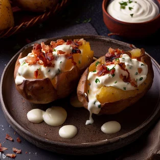 Pečené plnené zemiaky s jogurtovým dipom s ochucovadlom bez glutamanu Solčanka Pečené plnené zemiaky s jogurtovým dipom s ochucovadlom bez glutamanu Solčanka