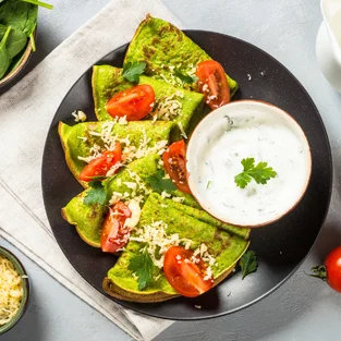 Špenátové palacinky z bezlepkovej múky Špenátové palacinky z bezlepkovej múky