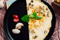 Tortilla plnená hubovou omeletou